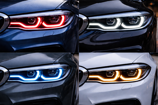 BMW 5 series headlights led drls